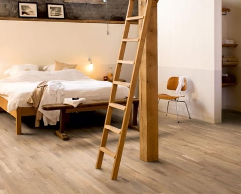 Bedroom with engineered timber flooring