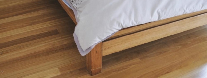 Timber floor with bed